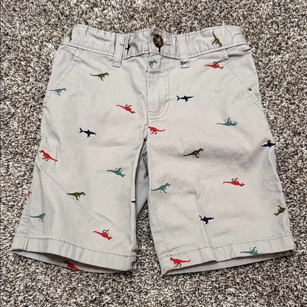 Carter's Gray Dinosaur Print Kids Shorts